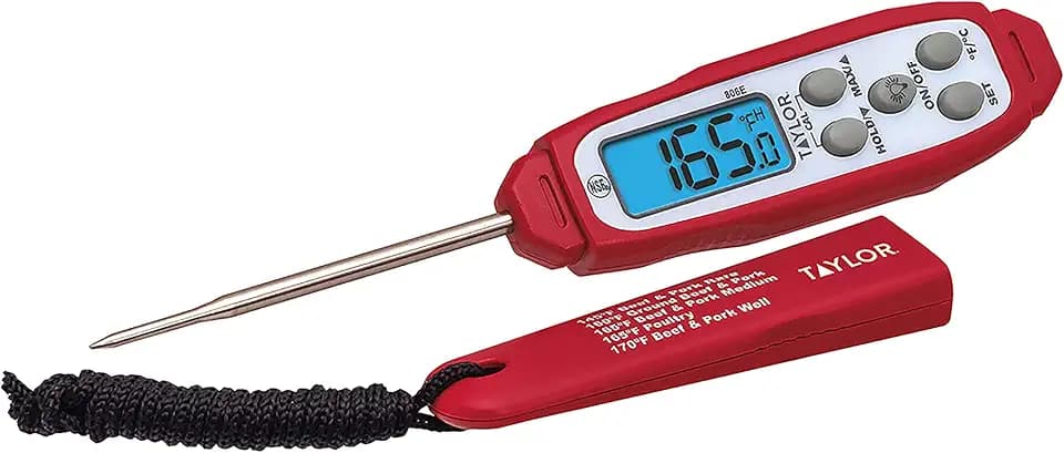 Taylor Digital Instant Read Waterproof Meat Thermometer with Backlight