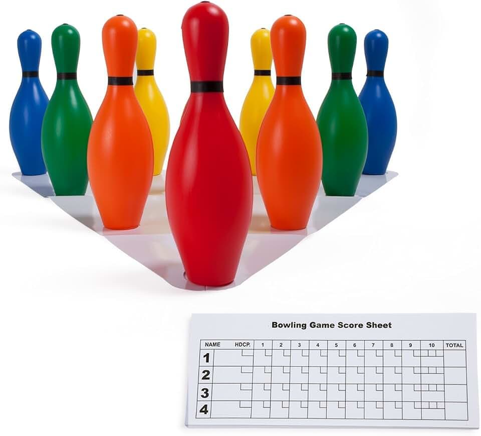 Champion Sports Weighted Plastic Bowling Pin Set