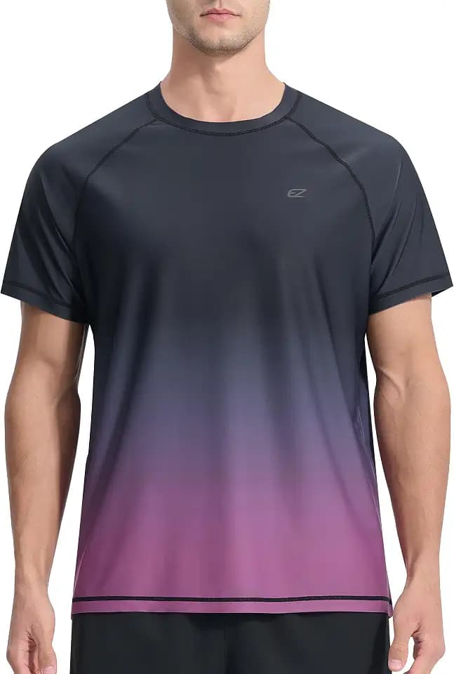 EZRUN Men's UPF 50+ Swim Shirts Cooling Rash Guard for Fishing Surf Beach