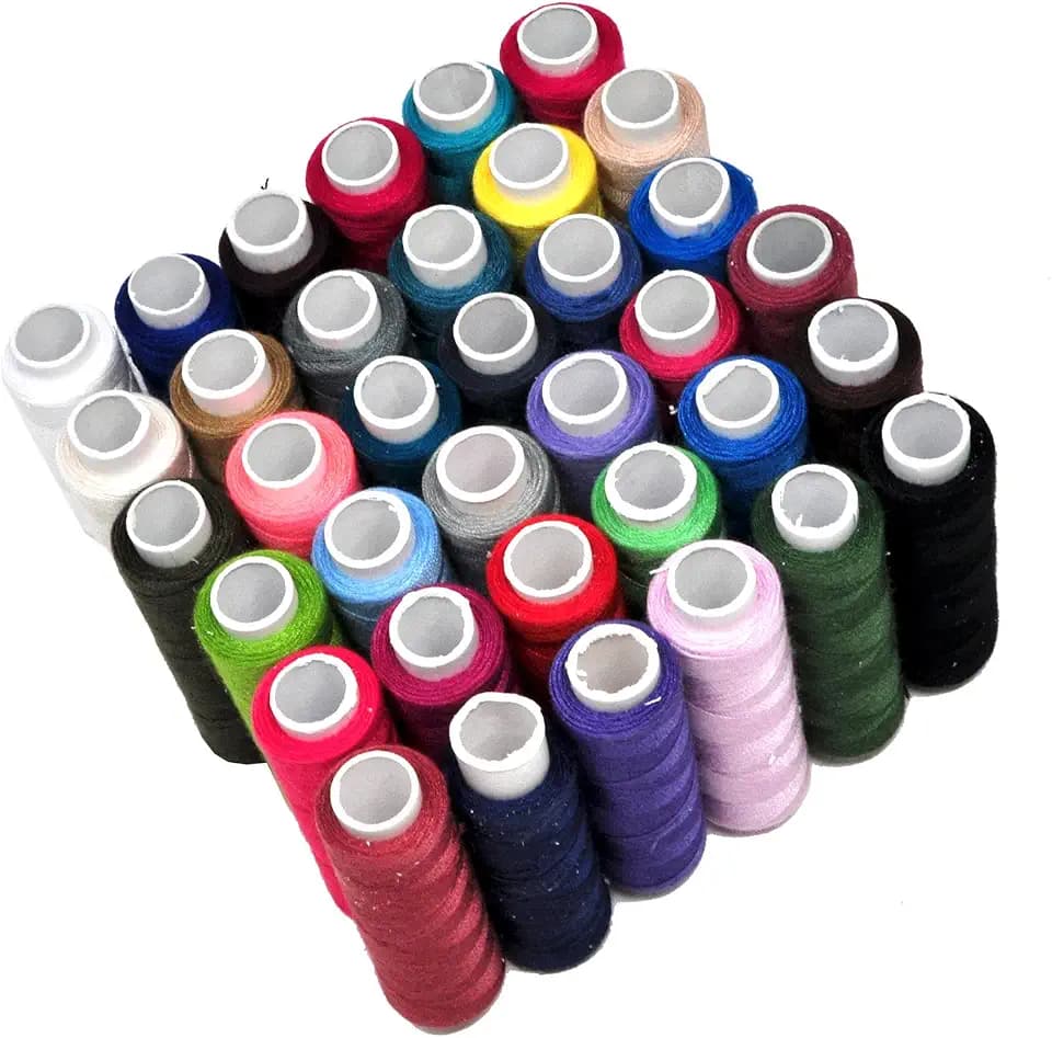 Mandala Crafts 36 Color All Purpose Hand Machine Sewing Embroidery Polyester Thread Assortment Spools Kit (36 Colors)
