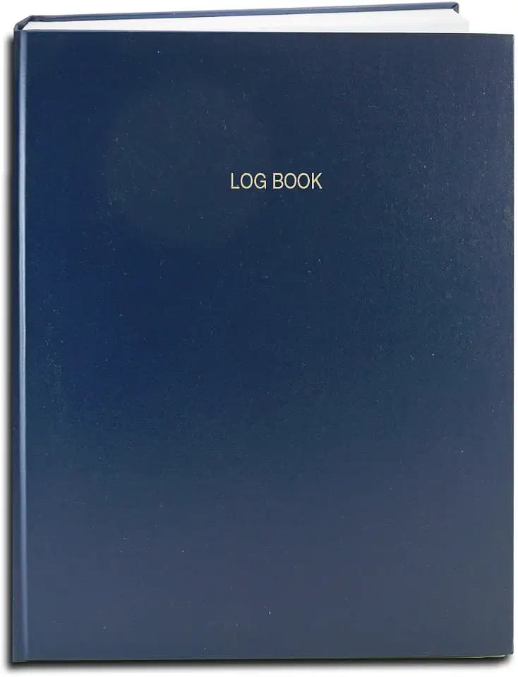 BookFactory Multipurpose Log Book, Blue, Hardbound, 96 Pages
