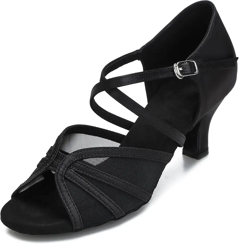 Women's Ballroom Dance Shoes Latin Salsa Dancing Shoes 2.5inch Dance Heel ZB04