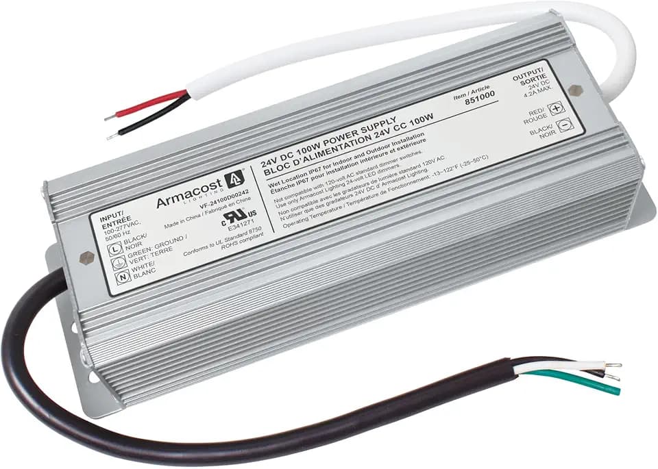 Armacost Lighting 851000 100 Watt LED Power Supply, Silver