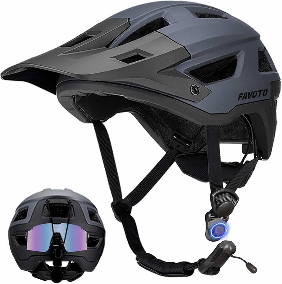 Favoto Mountain Bike Helmet for Adult Men Women, MTB with Visor