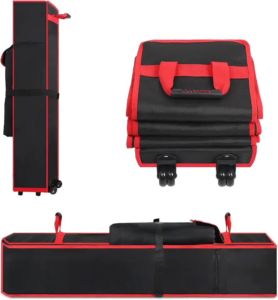 Wheeled Canopy Tent Replacement Bag 10x10x48, Heavy Duty 800D Oxford Carry Bag with Wheels & Handle, Waterproof Storage Case for Pop Up Canopy Frame