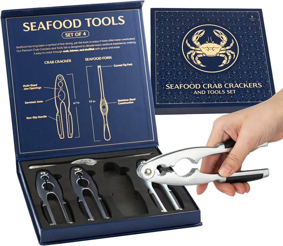 Smedley & York Premium Crab Leg Crackers and Tools, Set of 4