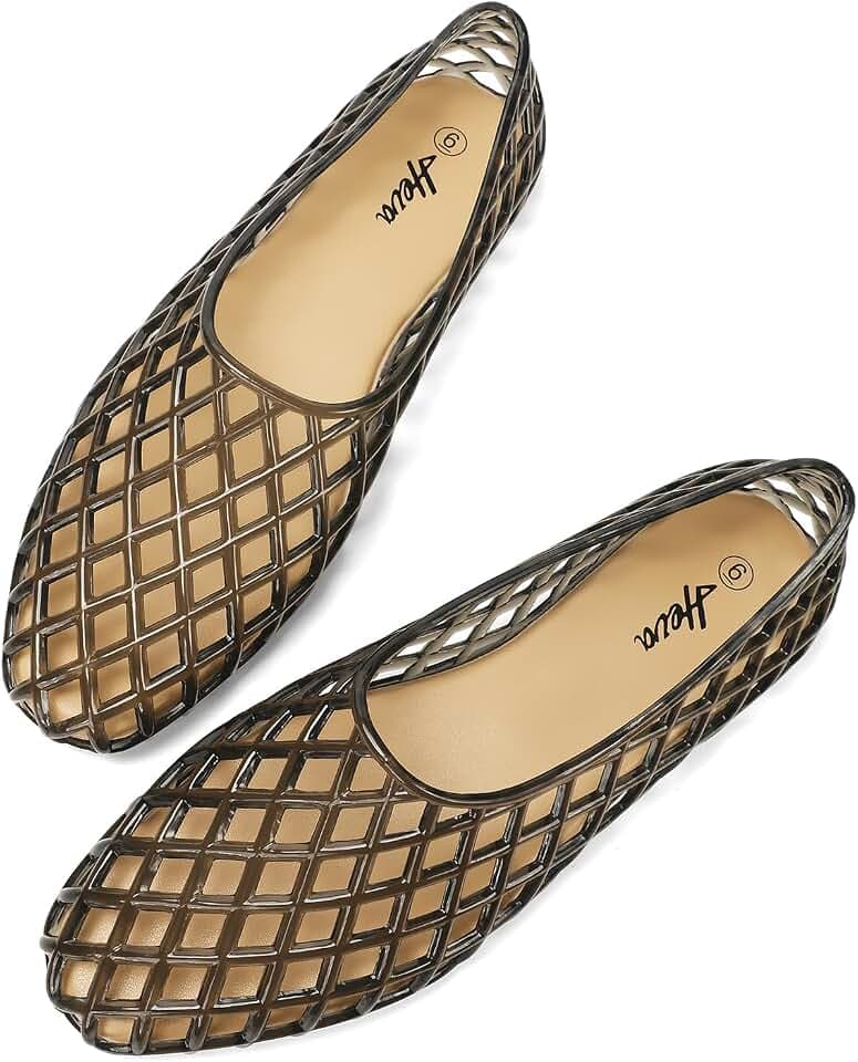 HEVA Women's Jelly Mesh Flats