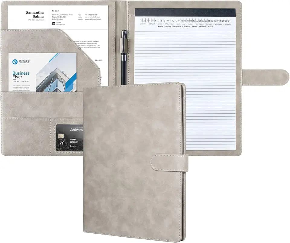 Mymazn Padfolio, Portfolio Folder, Legal Pad Holder, Letter-Size Notepad