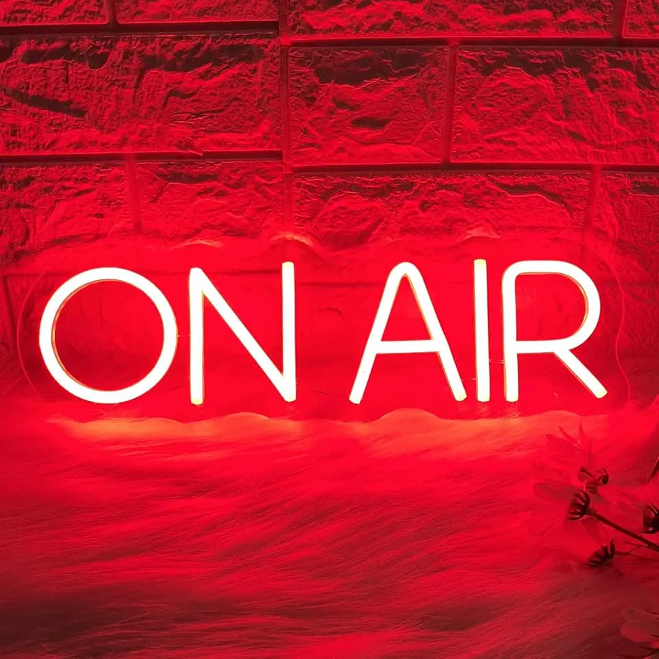 On Air Neon Sign for Twitch, Tiktok, Youtube Streamers/Gamers - Live Streaming/Recording Light Sign – Red Cool Led Signs for Studio, Wall, Bedroom, Game Room Decor
