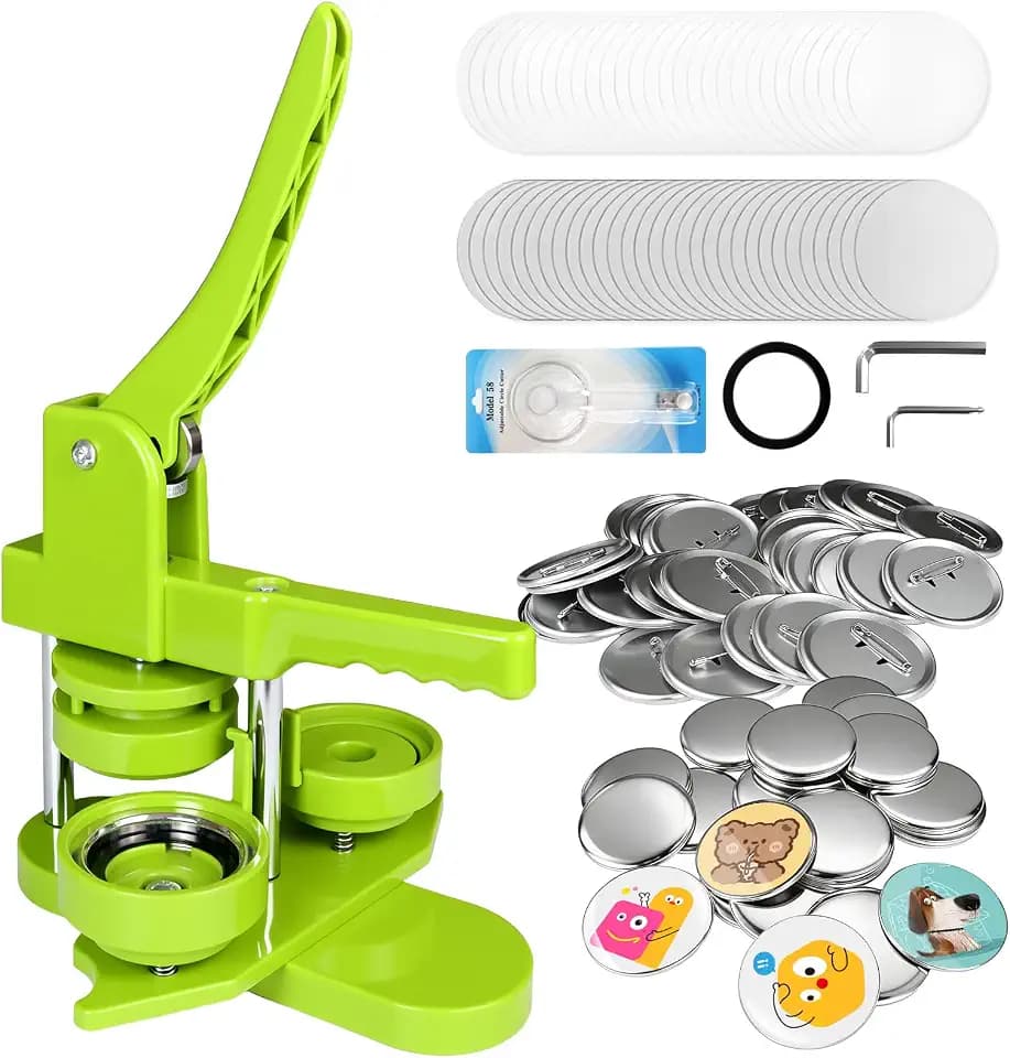 Yunziling 58mm Button Maker Kit with 100-Set DIY Supplies