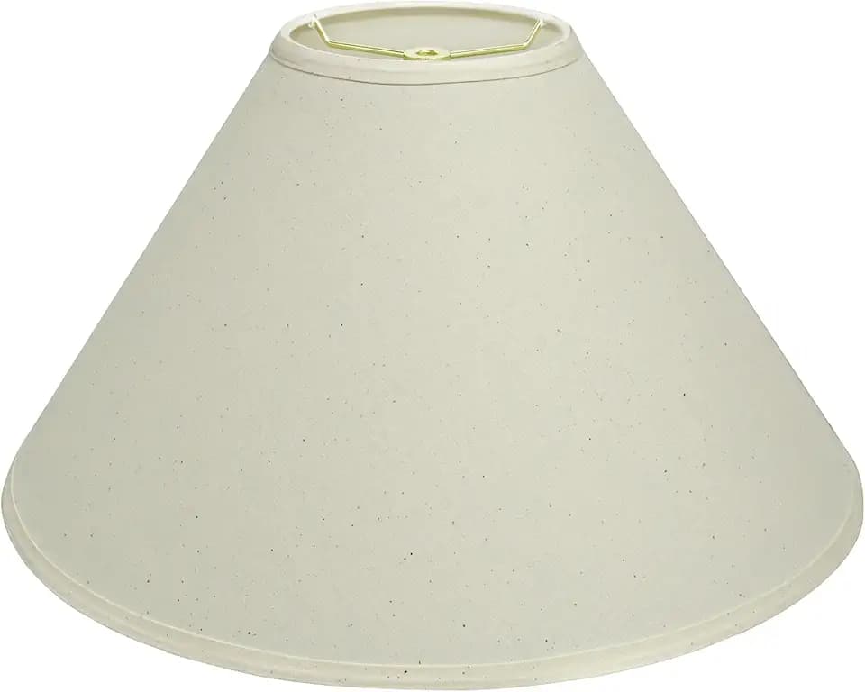 Aspen Creative 32204A Hardback Empire Spider Lamp Shade in Ivory, 6" Top x 19" Bottom x 12" Slant Height