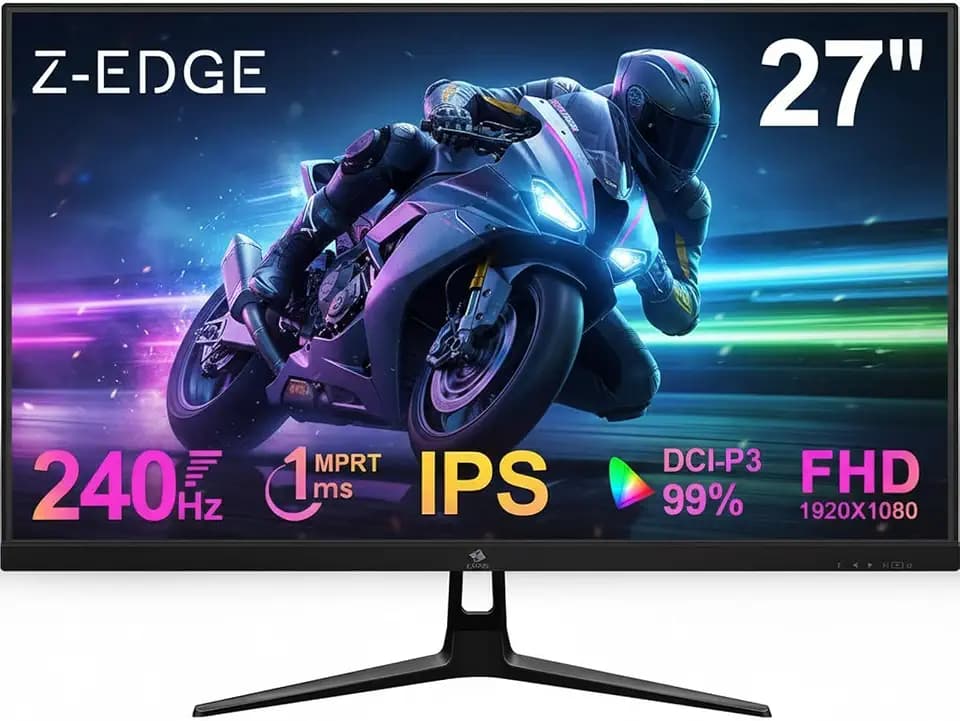 Z-Edge 27 Zoll 240Hz Gaming Monitor 1ms IPS 1080P DP HDMI FreeSync Schwarz