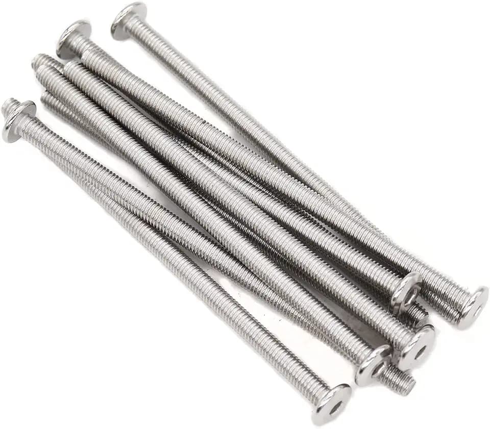 10pcs M6 x 115mm Rivet Countersunk Socket Cap Allen Bolts Rivet Screws Furniture Connecting 304 Stainless Steel