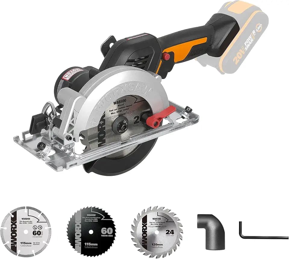 WORX WX531.9 Akku Kreissäge 20V, 120 mm, ohne Akku & Ladegerät