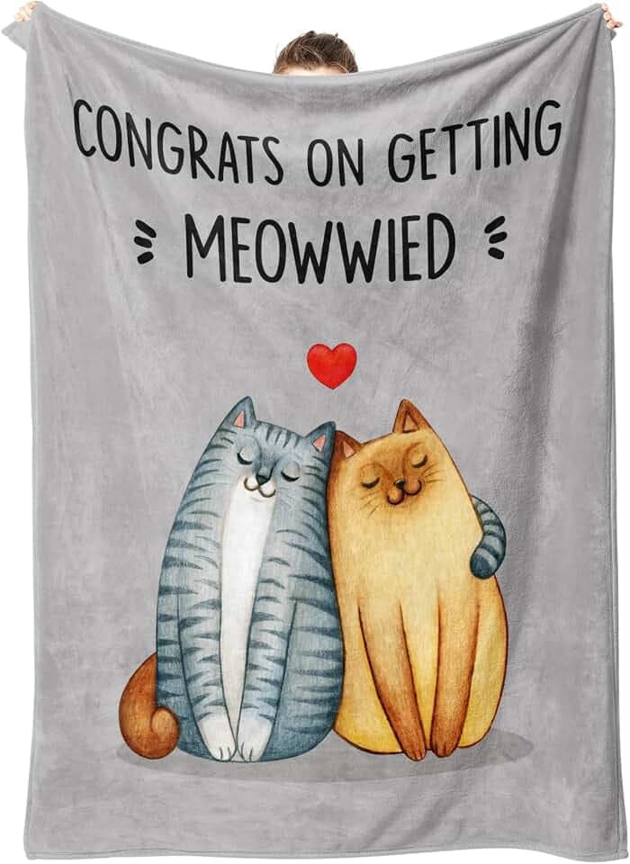 Wedding Gifts, Bridal Shower/Bride to Be Gifts - Meowwied Blanket
