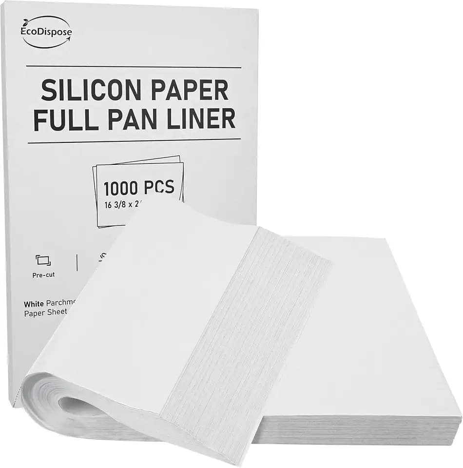 EcoDispose 1000 Pcs Precut Parchment Paper Baking Sheets, 16-3/8" x 24-3/8"