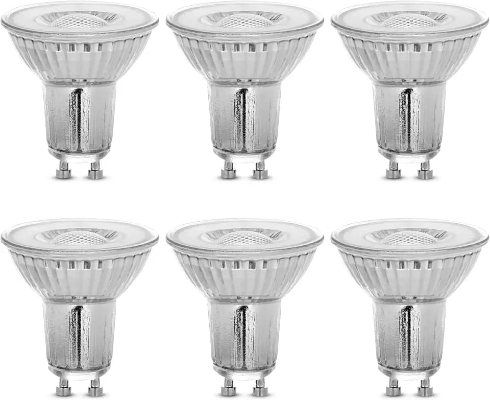 Feit Electric 4W LED MR16 GU10 Bulbs with 35W Equivalent, Dimmable, MR16 Bulbs, 22 Yrs. Lifetime, 300 Lumens, 3000K Warm White, 6 Packs - BPMR16/GU10/930CA/6