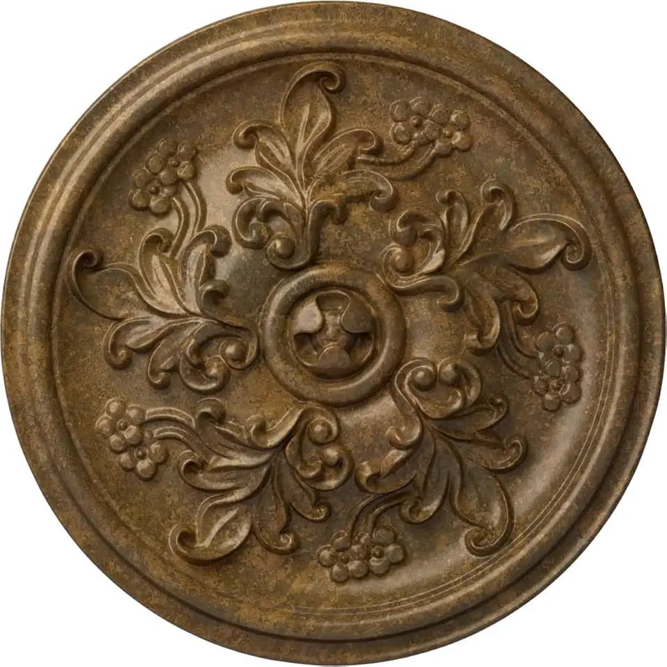 Ekena Millwork CM14KTRZS 14 1/2"OD x 2 3/4"P Katheryn Ceiling Medallion, Rubbed Bronze