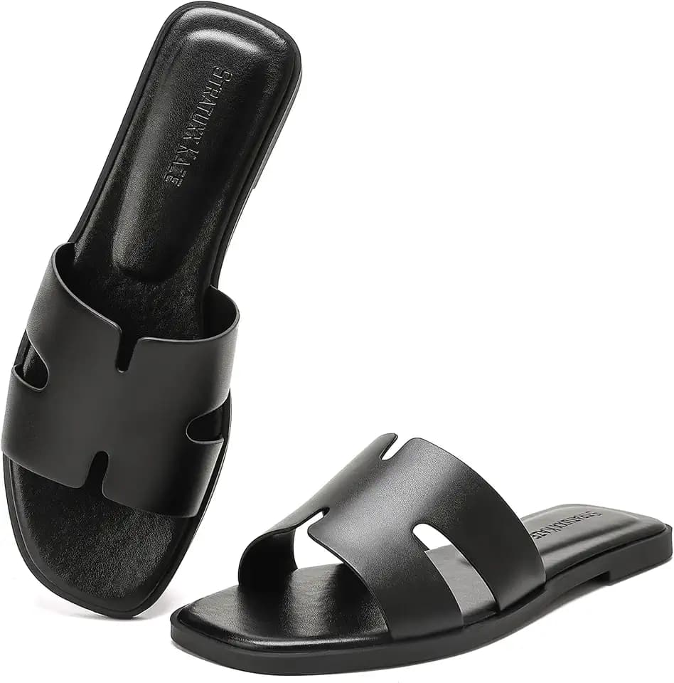 Stratuxx Kaze Women's Open Toe Flat Dress Slide Sandals