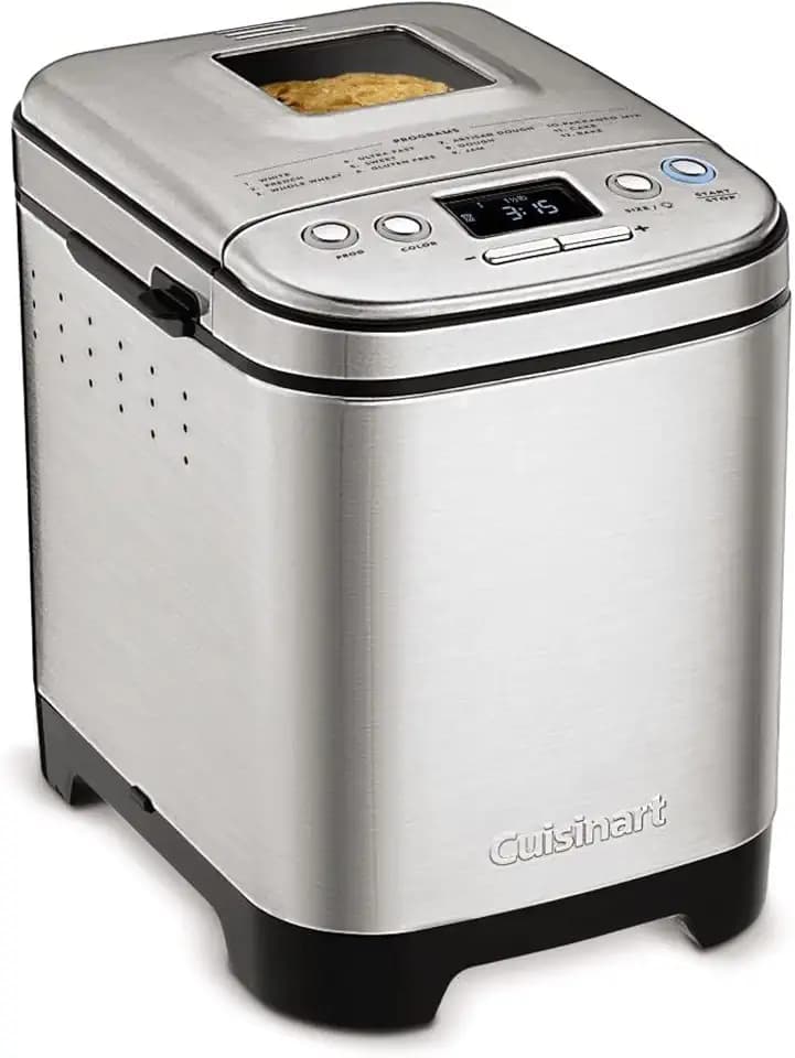 Cuisinart Bread Maker Machine, Stainless Steel, 12 Programs, Up to 2 lbs