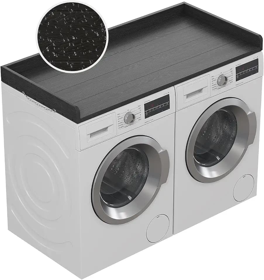 Washer Dryer Countertop,54" W×27.5" D,Black