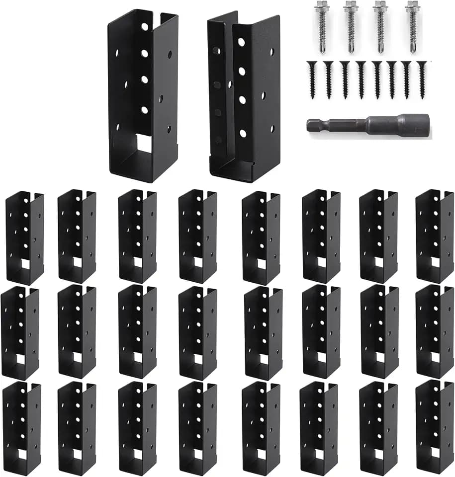 24 Pcs 2"x6" Concealed Joist Hangers for Outdoor