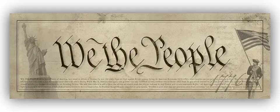History America We the People Unframed Art Print Poster 12" x 36"