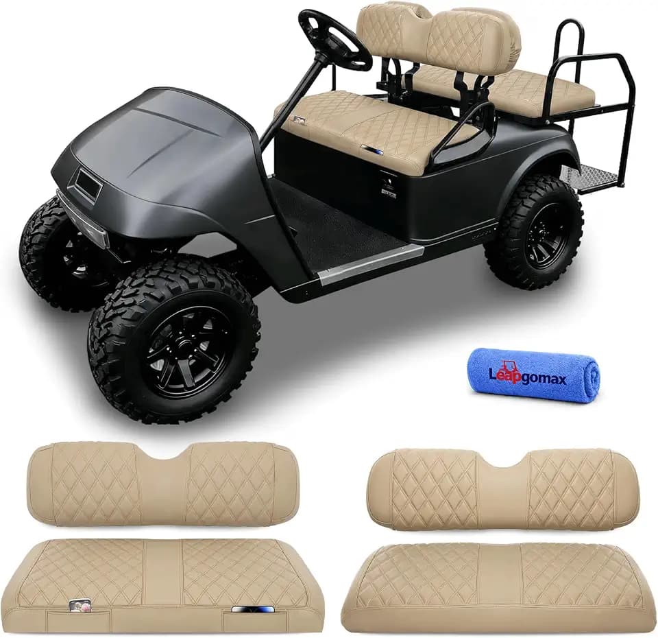 Golf Cart Seat Covers Front and Rear for EZGO TXT Freedom RXV