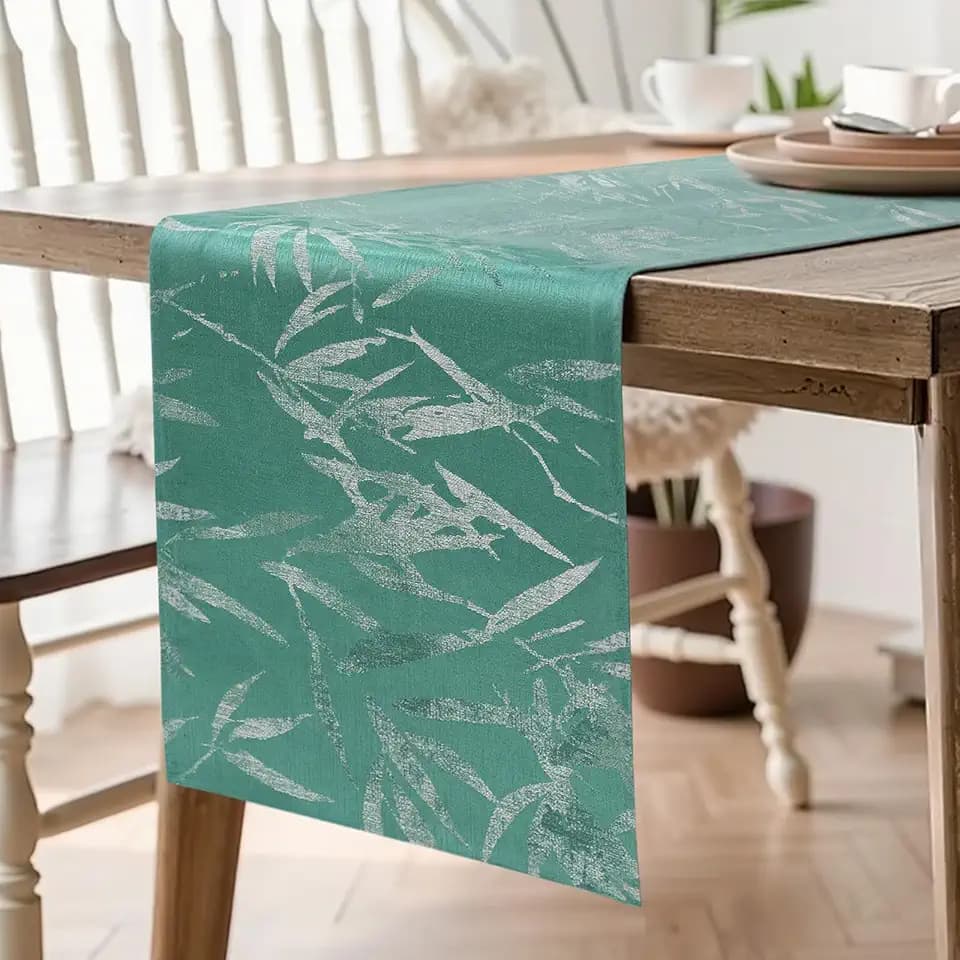 FAVE Hunter Green Satin Table Runner 72Inches Long Table Runner(72”x11”)
