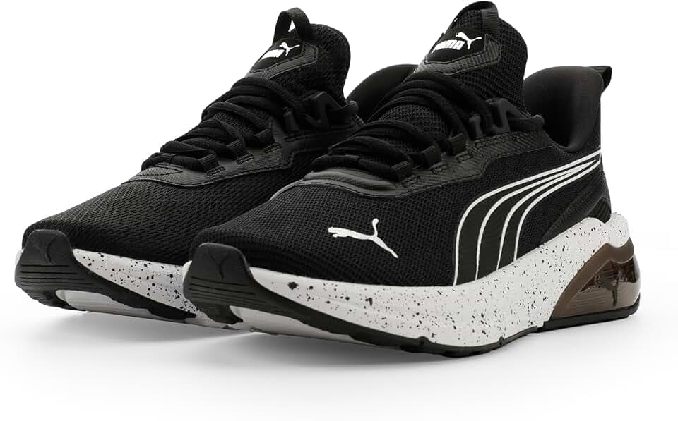 PUMA Mens Seeker Speckle Lace Up Sneakers Shoes Casual - Black