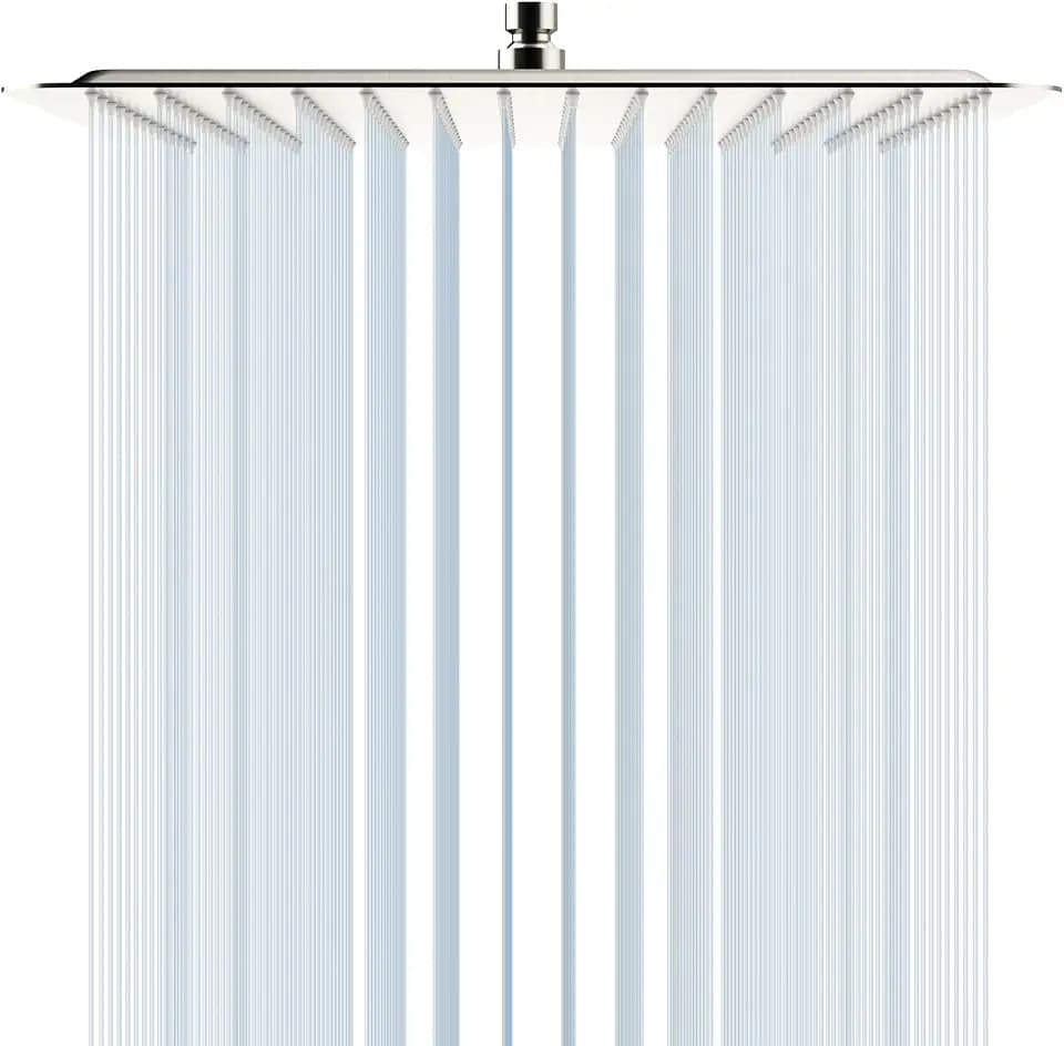 SR SUN RISE 16 Inch Extra Large Rain Shower Head Brushed Nickel 304 Stainless Steel High Pressure Rainfall Showerhead Ultra Thin Water Saving