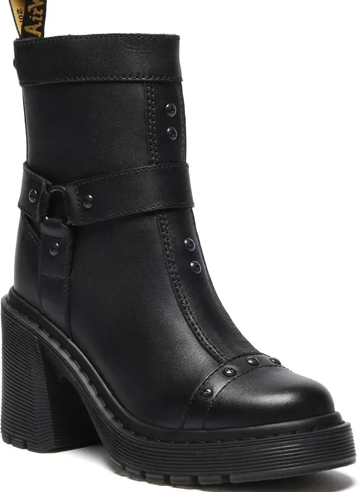 Dr. Martens Women's Spence Harness Flare Heel Leather Chelsea Boots