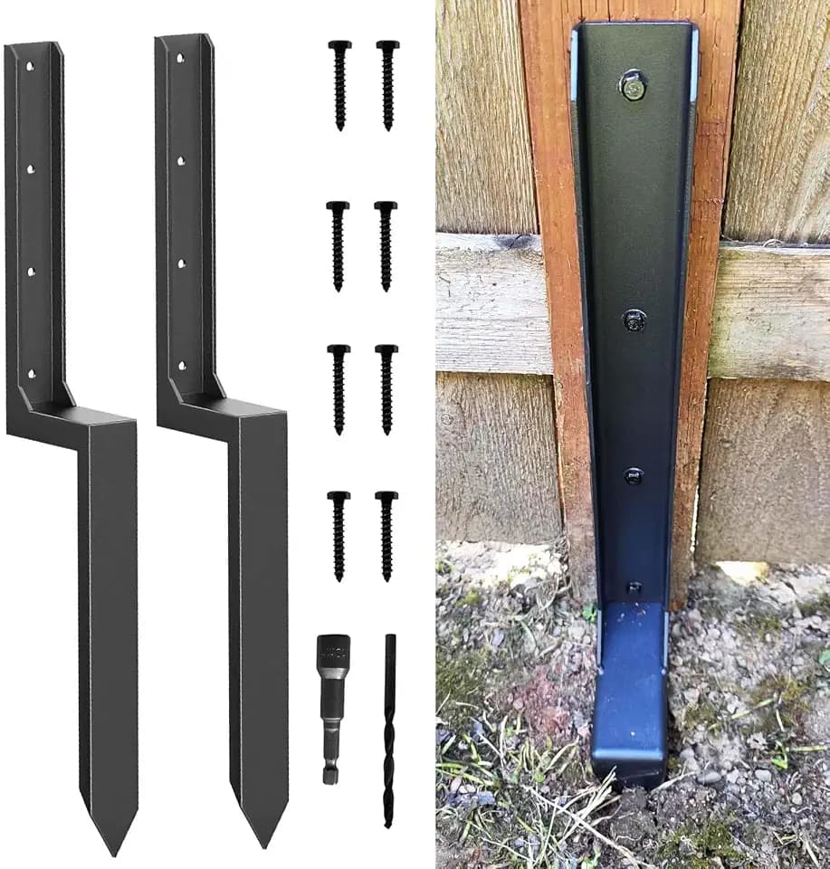 2 Pack Fence Post Repair Kit for 4x4/6x6 Leaning/Broken Wood Posts