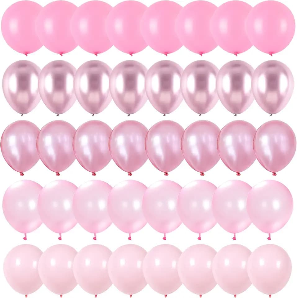Pink Balloons Set 60 Packs 12 Inch Latex Balloons