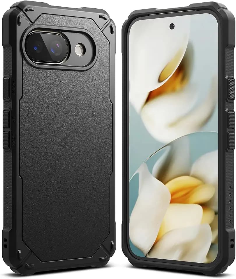 Ringke Rugged Gear Case für Google Pixel 9a Hülle, Robuster Stoßfest Bumper Fester Griff rutschfest Kratzfest Fortschrittliche Schützende Handyhülle - Black