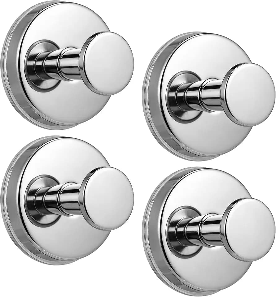 15lb Large Suction Cup Hooks for Shower, No-Drill Towel Hooks