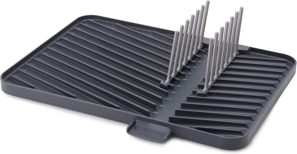 Joseph Joseph Flip-Up Drain Board with Foldable Dish Rack, One-size, Gray
