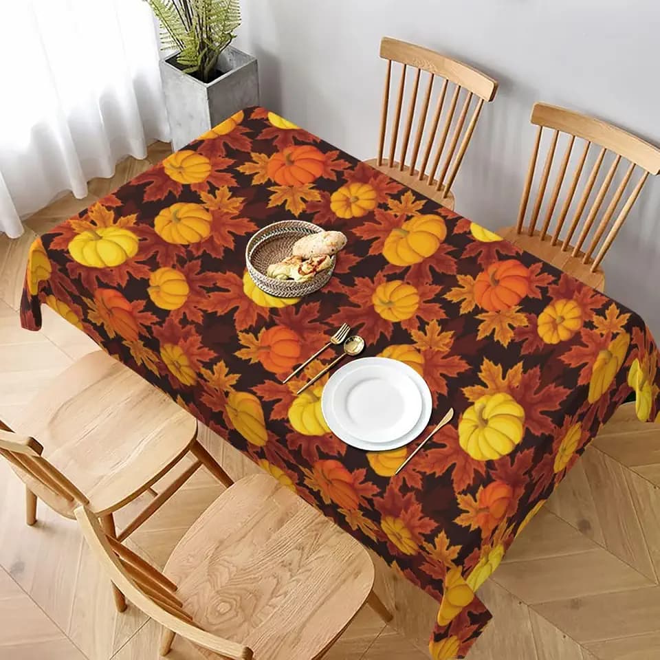 BETGINY Fall Pumpkin Tablecloth 60x120 Inch Rectangle Autumn Thanksgiving Table Cloth Dust-Proof Wrinkle Resistant Rustic Tablecloth for Holiday Kitchen Dining Room Party Picnic Indoor Outdoor…