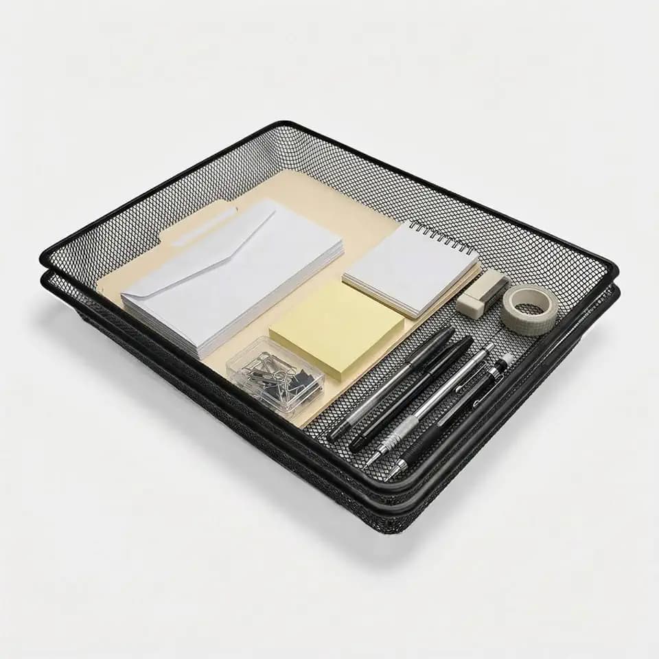 Metal Mesh Desk Organizer, 2 Pack, for Office Teacher Classroom