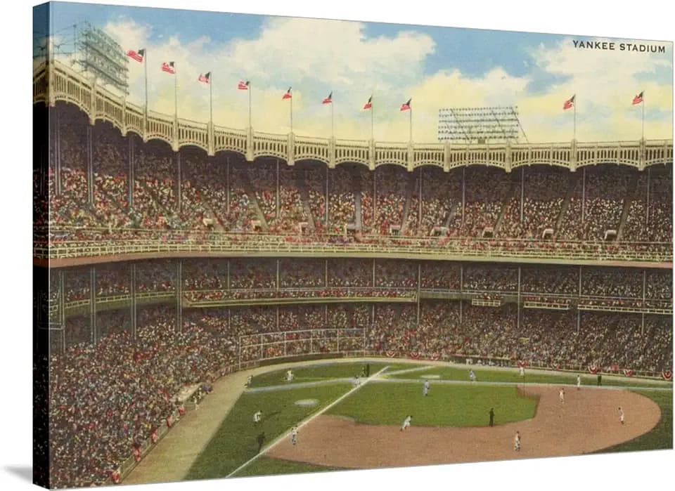 Art.com Stretched Canvas Print Yankee Stadium, New York, 36" x 24"