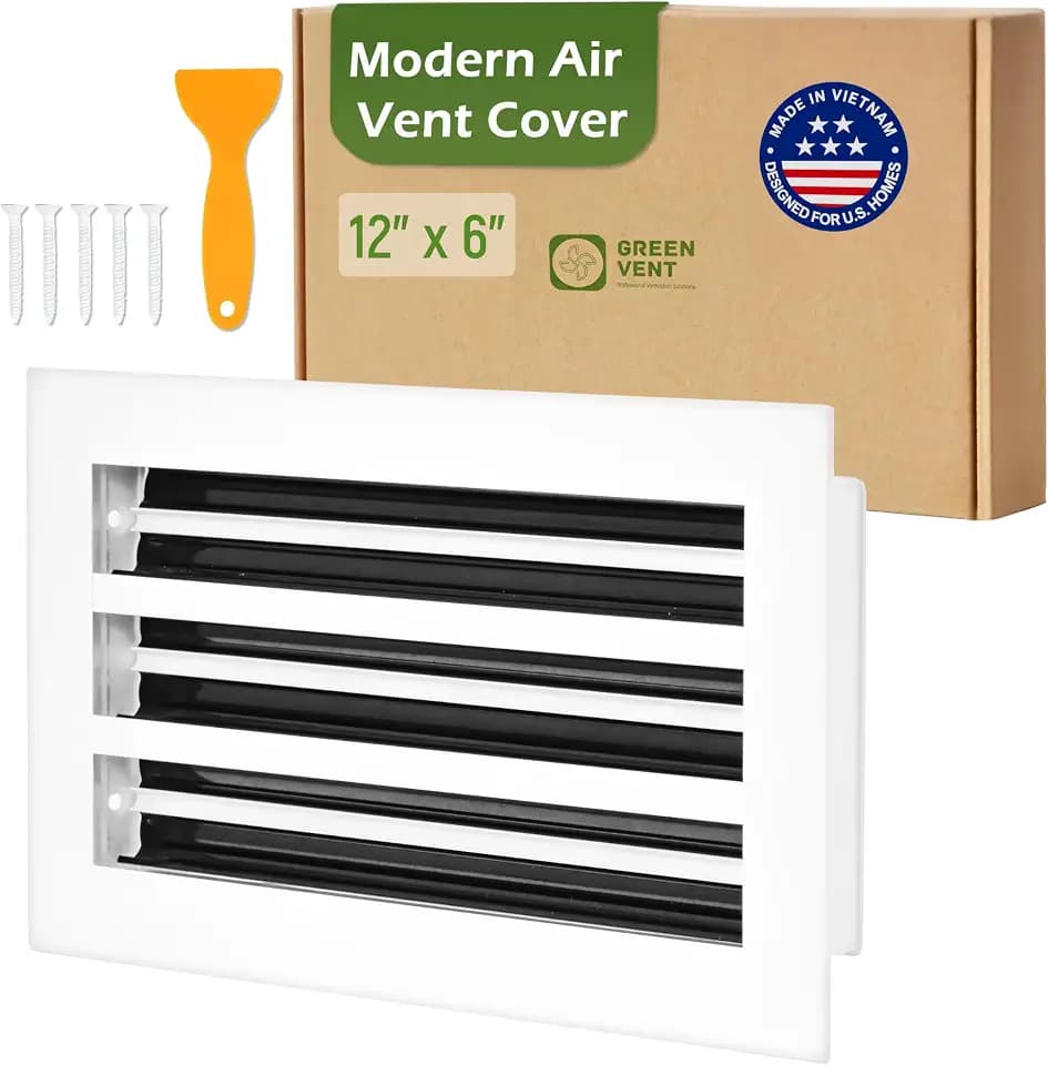 Modern AC Vent Cover 12x6, Premium Linear Slot Diffuser
