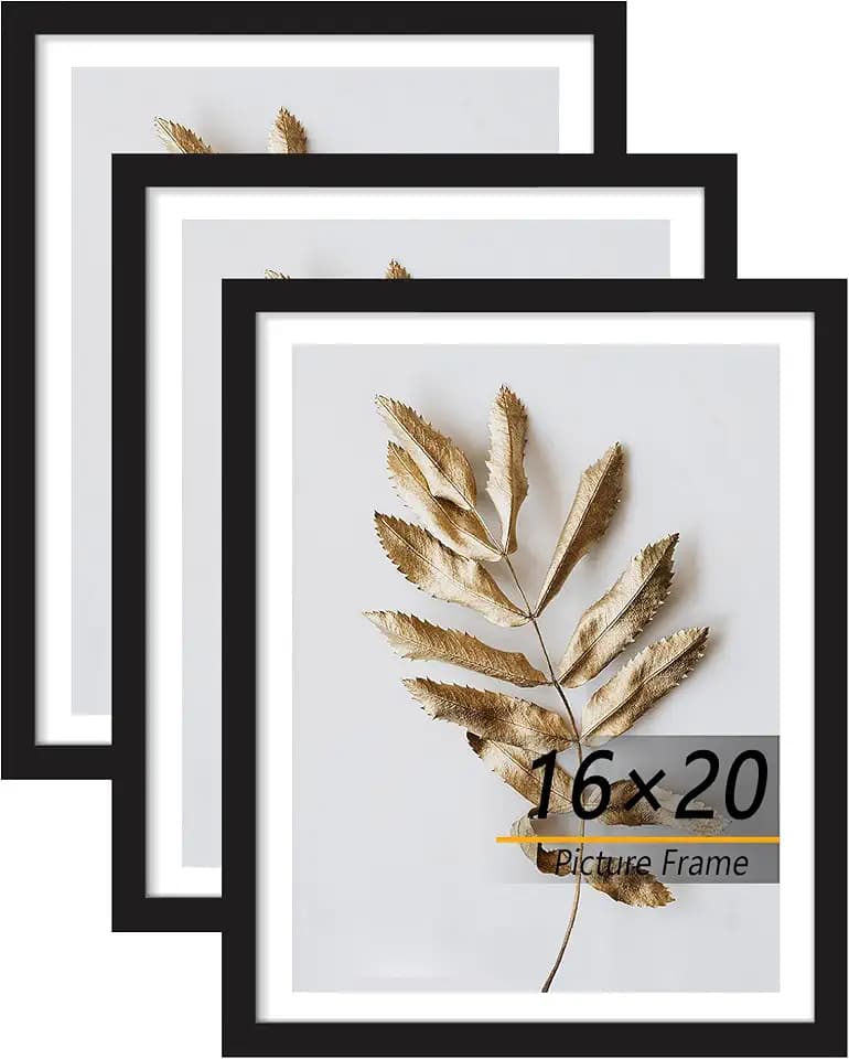 16x20 Picture Frame Black 3 Pcs set can Display on the Wall