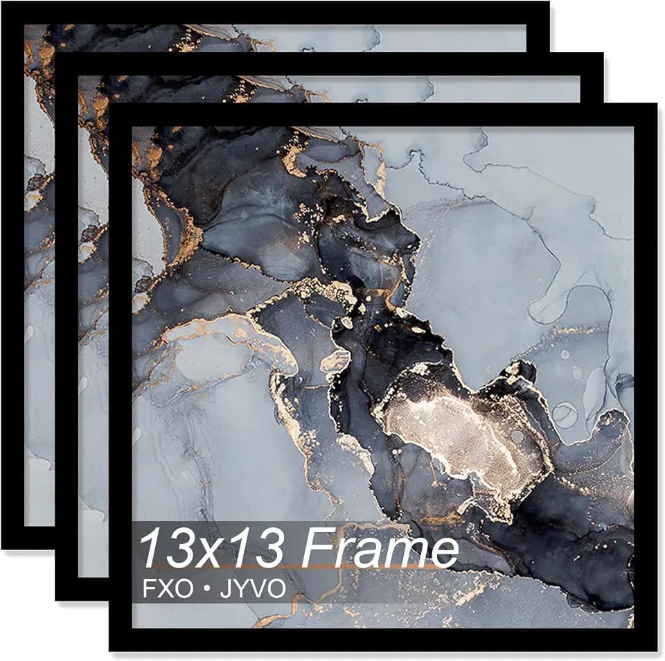 Fxojyvo 13x13 Frame Set of 3 for Picture Photo Poster Square Wall Mount