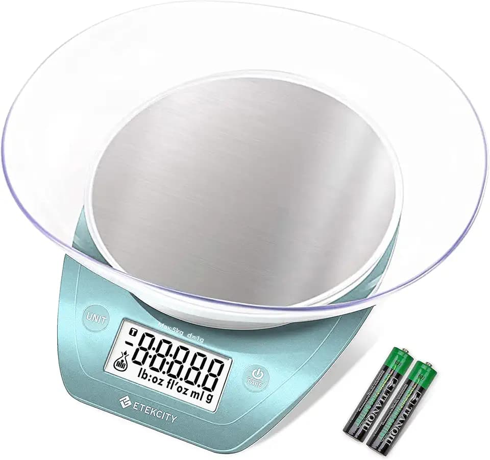 Etekcity Food Kitchen Scale with Bowl, 0.1g, Grams and Ounces