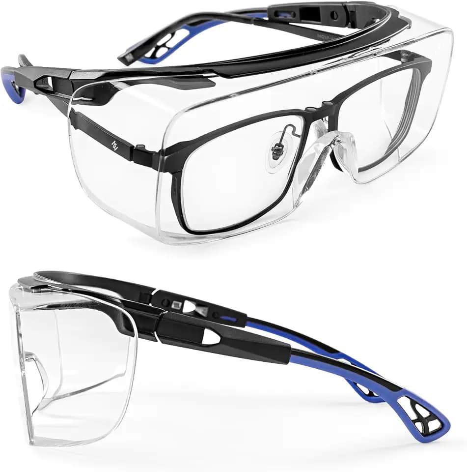 LANON Safety Glasses Over Eyeglasses, ANSI Z87.1 Certified Lenses