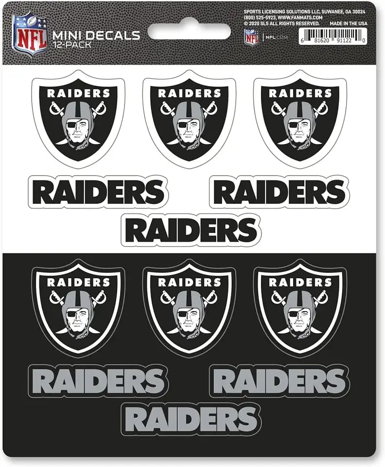 FANMATS NFL Unisex-Teen NFL Mini Decal 12-E2pk