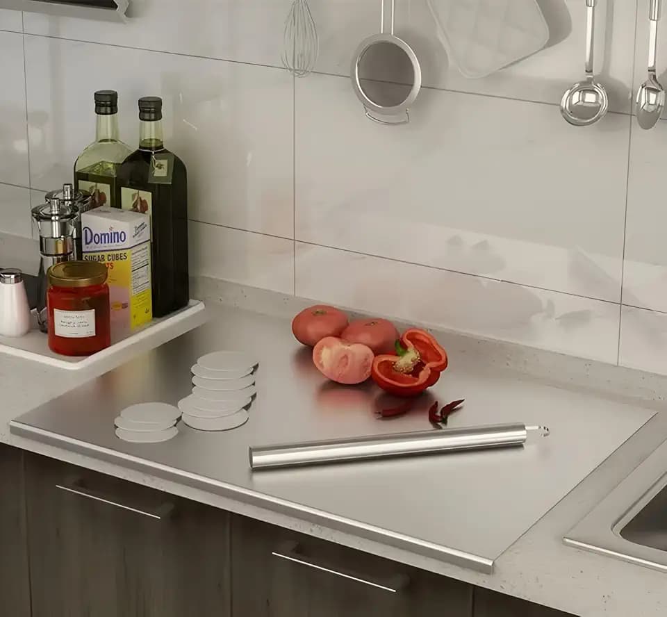 Kitchen Stainless Steel Cutting Board (60 x 50cm / 23.6"L x 19.7"W)