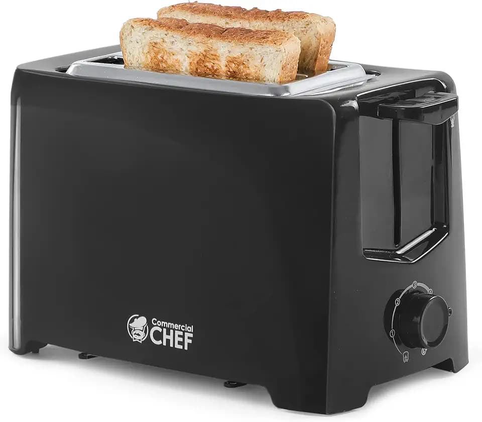 Commercial Chef 2-Slice Toaster, 700 Watts, CCT2201B, Black