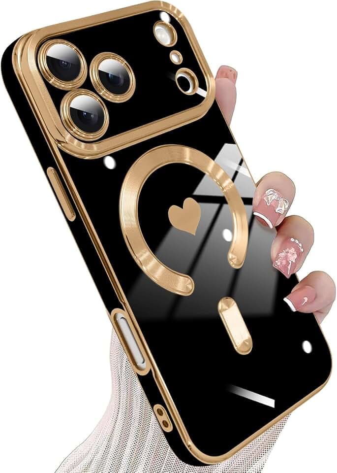 KANGHAR Compatible with iPhone 17 Pro Case for Women Girl(Black)