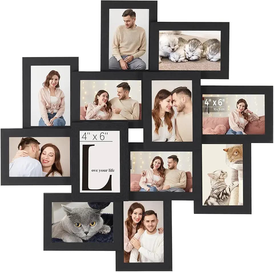 SONGMICS 12-Pack 4 x 6 Collage Picture Frames with Glass Front